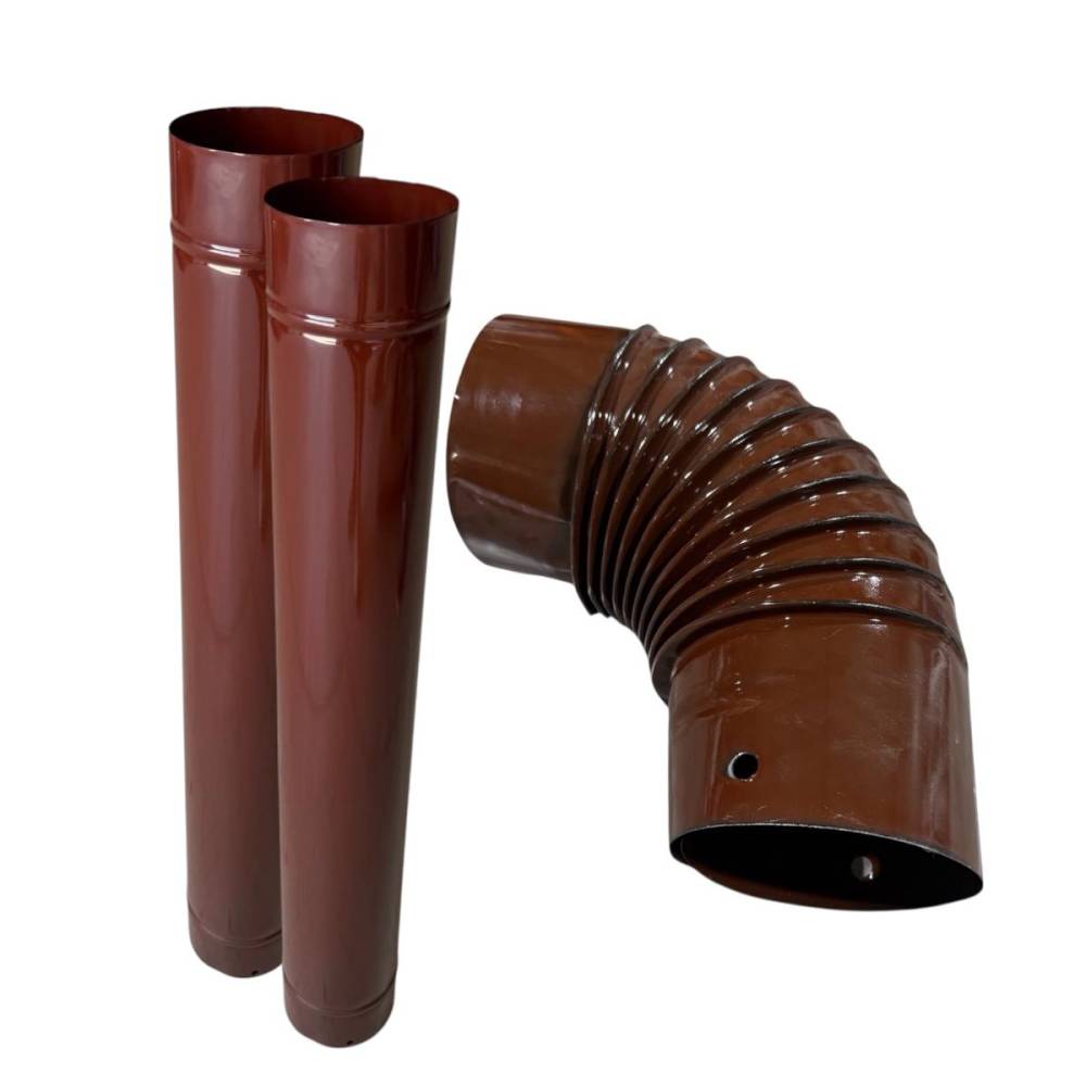 Set 2 x Burlan tabla emailata + Cot 90 grade, D 130 mm, pentru soba Set 2 x Burlan tabla emailata + Cot 90 grade, D 130 mm, pentru soba
