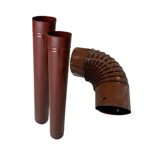 Set 2 x Burlan emailat + Cot D 120 mm, pentru soba lemne