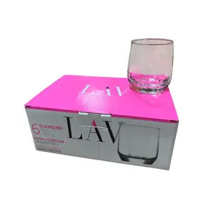 Pahare coniac 310 ml, din sticla, transparente, 6 buc/set