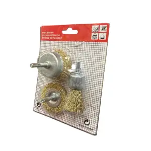 Perii cu tije (slefuire/decapare) pentru bormasina, set 3 bucati