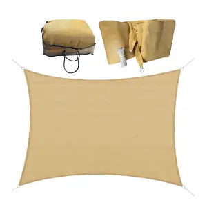 Prelata soare 3 x 3 m bej, plasa protectie solara, copertina umbrire terasa, gradina