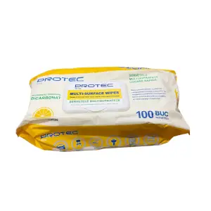 Servetele umede Protec cu bicarbonat si lamaie 100 buc