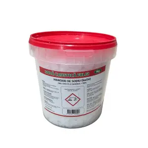 Soda caustica fulgi (hidroxid de sodiu), 1 kg 98%