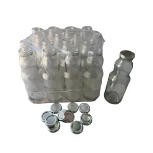 Sticla bulion, sirop cu capac 500 ml, set 16 bucati