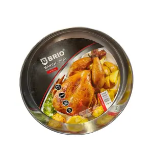 Tava de copt (paine/friptura) rotunda, 36 cm, inox