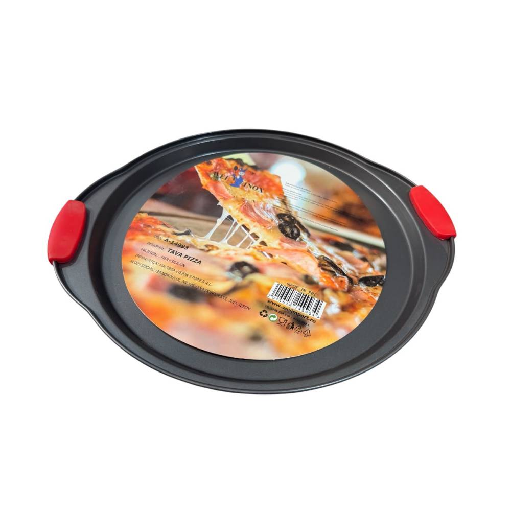 Tava pentru pizza 33x2.2 cm, cu manere Tava pentru pizza 33x2.2 cm, cu manere