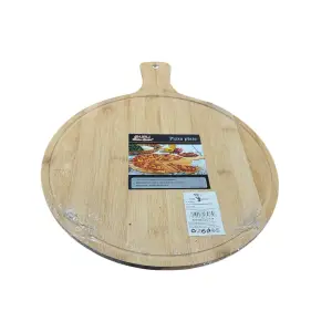 Tocator bambus servire pizza, diametru 30 cm, rotund