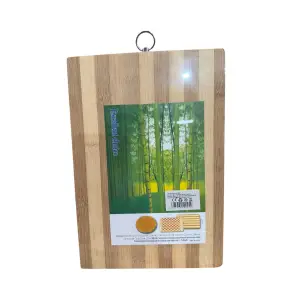 Tocator bambus (lemn) bucatarie, 34x24 cm, cu agatatoare