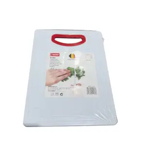 Tocator bucatarie 21.5x28.5 cm, plastic, alb