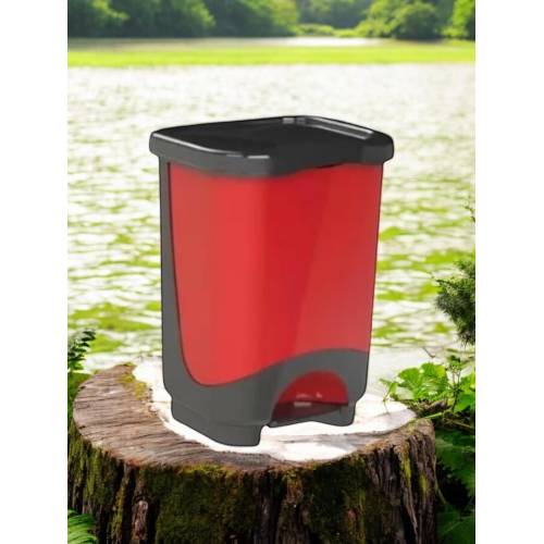 Cos gunoi negru cu rosu Sterk, 13 L