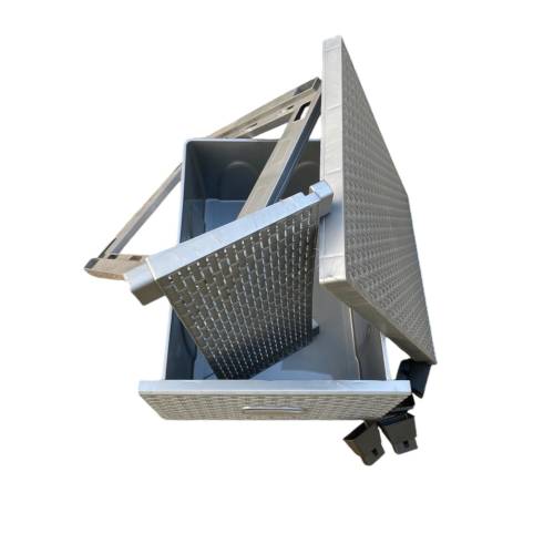 Dulap din plastic depozitare Tip ratan Gri cu 4 sertare 47x38x92 Dulap din plastic depozitare Tip ratan Gri cu 4 sertare 47x38x92