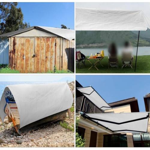 Prelata 2x6M, 185g/mp, impermeabila, protectie UV, Alba