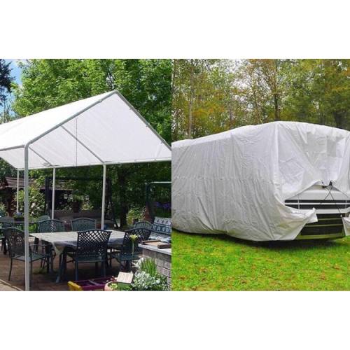 Prelata 2x6M, 185g/mp, impermeabila, protectie UV, Alba