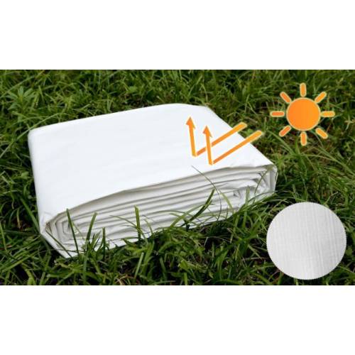 Prelata 2x6M, 185g/mp, impermeabila, protectie UV, Alba