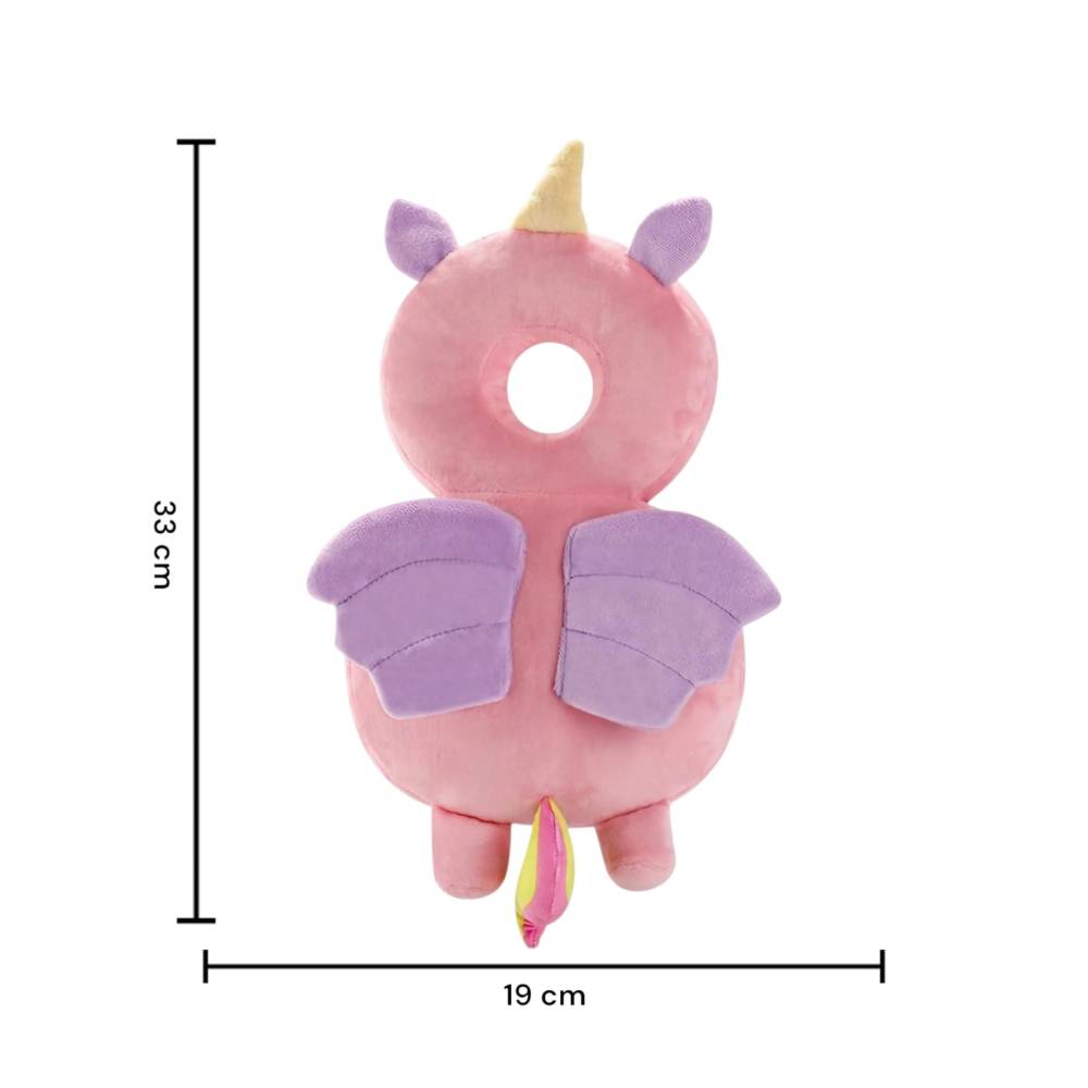 Perna Tip Rucsac pentru Protectia Capului pentru Bebelusi, Tip Unicorn, Roz
