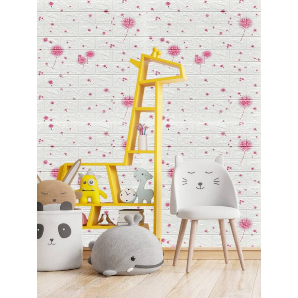 Tapet 3D autoadeziv, 70x77cm, Model Papadie, Roz, 10buc/set Tapet 3D autoadeziv, 70x77cm, Model Papadie, Roz, 10buc/set