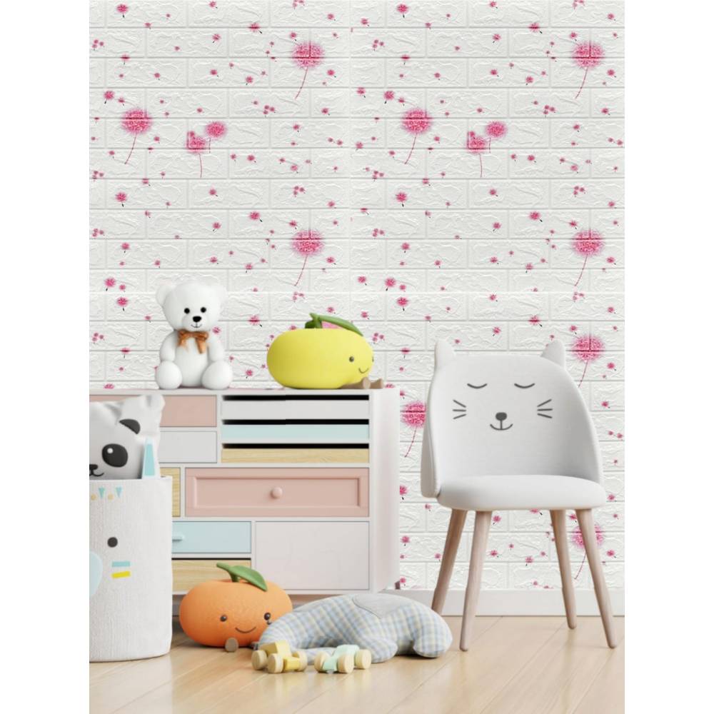 Tapet 3D autoadeziv, 70x77cm, Model Papadie, Roz, 10buc/set Tapet 3D autoadeziv, 70x77cm, Model Papadie, Roz, 10buc/set