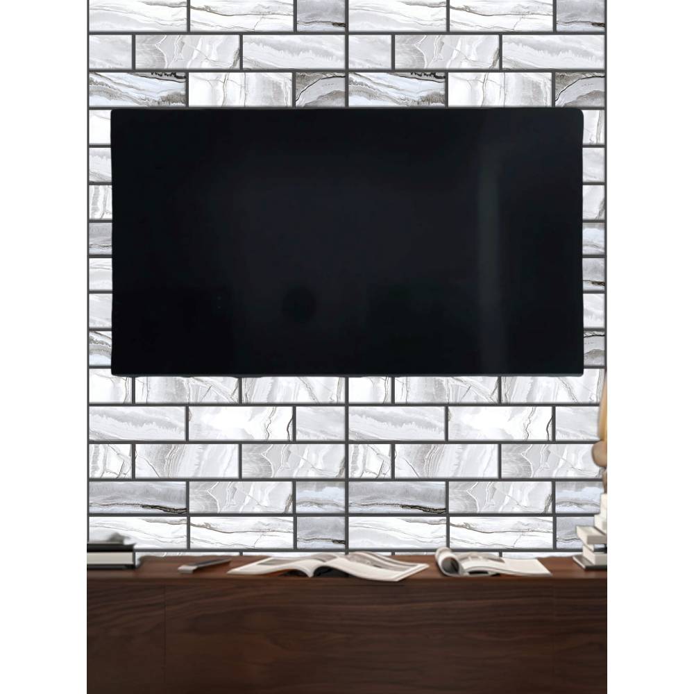 Tapet 3D autoadeziv, 30x30cm, imitatie marmura, Gri 10buc/set Tapet 3D autoadeziv, 30x30cm, imitatie marmura, Gri 10buc/set