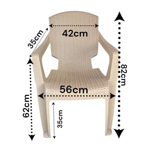 Scaun gradina Crem, plastic tip ratan 61x60x81cm, set 8 bucati Scaun gradina Crem, plastic tip ratan 61x60x81cm, set 8 bucati