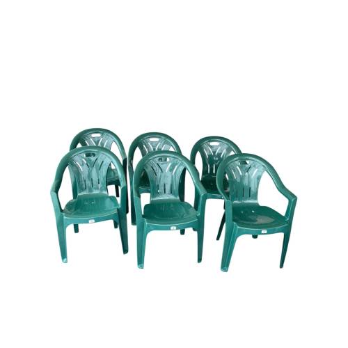 Scaun gradina verde, plastic, set 6 bucati  Scaun gradina verde, plastic, set 6 bucati