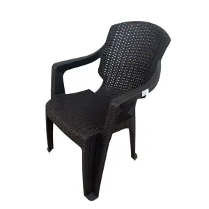 Scaun pentru gradina Ratan INFINITY Maro, plastic, 61x60x81cm