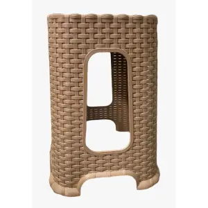 Taburet ratan mare 45 cm/Scaun tip ratan crem