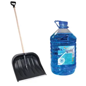 Lichid/solutie pentru parbriz pe timp de iarna , Stropgel, 5 L + Lopata de zapada cu coada