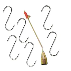 Set Arzator porc  + Carlig macelarie 15 cm, 10 buc/set