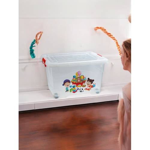 Cutie depozitare cu roti 50L si Cutie depozitare cu roti 75L