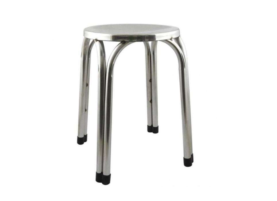 Taburet inox cu picioare rezistente