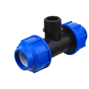 Teu compresiune egal 32 x 1 Tol mm, filet exterior, teava PEHD