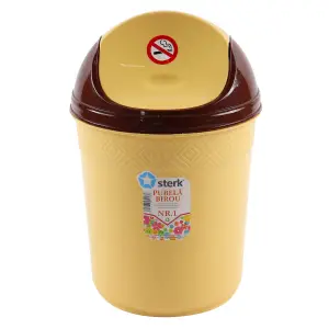 Cos de gunoi cu capac , crem, nr. 1