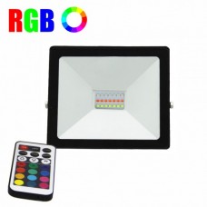Proiector LED RGB 16 culori, 50W, IP65, telecomanda IR inclusa