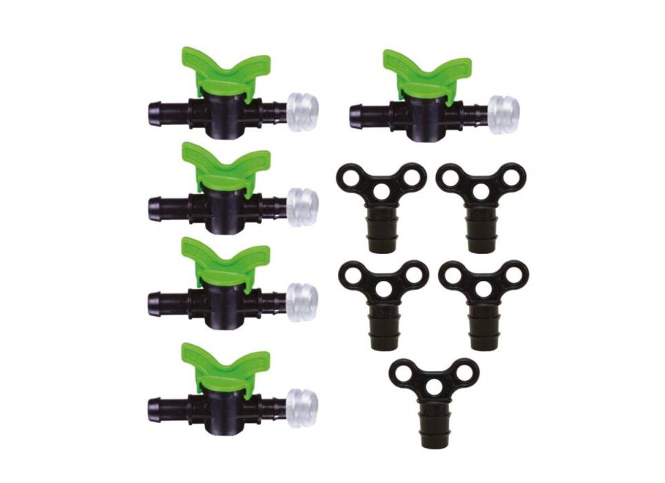 Robinet pentru tub 16mm cu garnitura x 5 buc ,Dop pentru tub x 5 buc