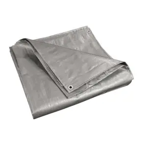 Prelata 4x4M, 165g/mp, impermeabila cu inele, calitate premium, gri