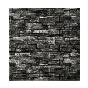 Tapet 3D autoadeziv, 70x77cm, Gri inchis, 10buc/set