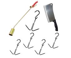 Cu clapeta + carlig macelarie + Satar