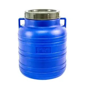 Butoi/Bidon 30L din plastic alimentar, cu capac prin infiletare si maner