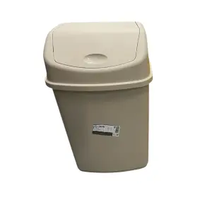 Cos de Gunoi Birou Sterk cu Capac Batant 55L, Bej