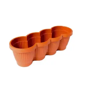 Jardiniera din plastic maro 40 cm, Bella