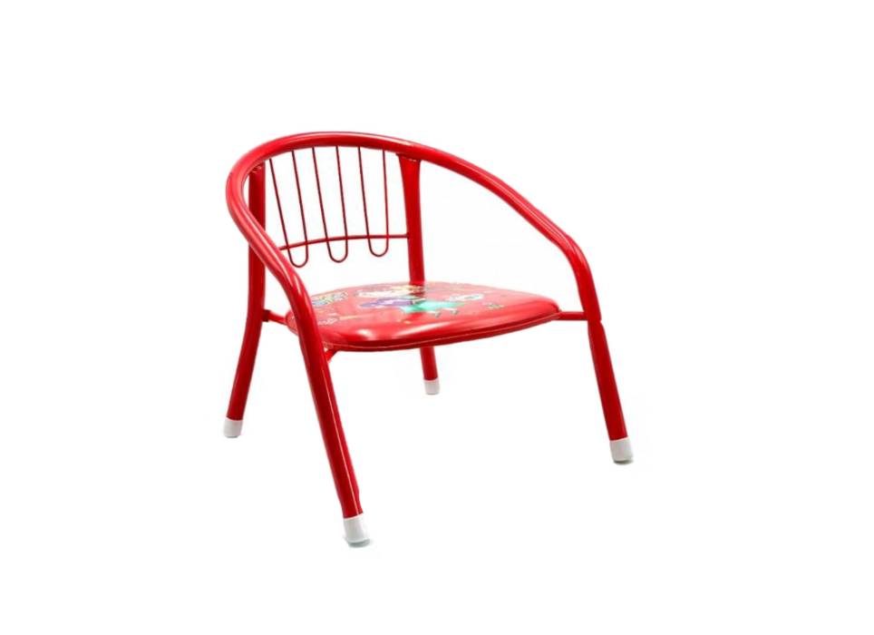 Scaun copil metalic cu sezut din burete, rosu Scaun copil metalic cu sezut din burete, rosu