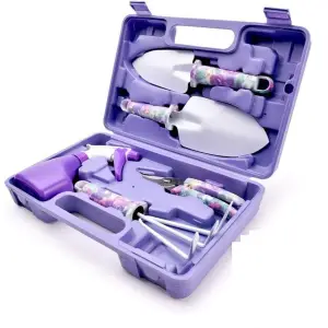 Unelte pentru plantare si ingrijire plante 5 buc/set, 38x29cm, Mov