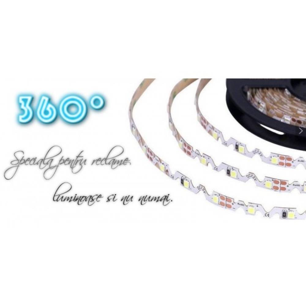 Banda LED lumina rece 12V, 60LED/m IP20, Forma S - rola 5m Banda LED lumina rece 12V, 60LED/m IP20, Forma S - rola 5m