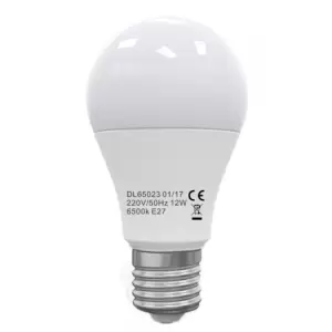 Bec Led E27, model glob A60, 12W=100W, 2700K, lumina calda, ore functionare 15.000