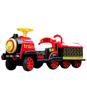 Masinuta pentru copii 1-6 ani, 2 persoane, cu lumini, sunete, Model Trenulet