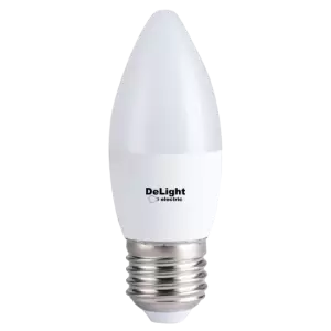 Bec Led Lumanare E27, model C37, 6W=50W, 2700K, lumina calda