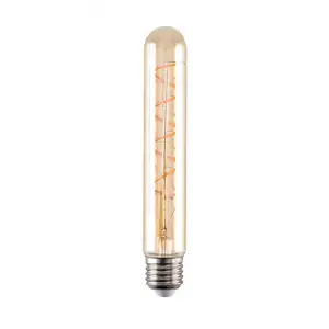 Bec LED Filament Amber E27 lumina calda 4W/480LM/2500K T30x185