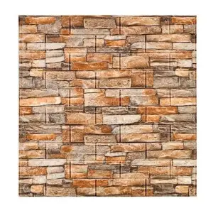 Tapet 3D autoadeziv, 70x77cm, Model Caramida, Patra Galbena, 10buc/set