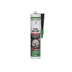 Silicon rezistent la temperatura 1200 grade C , Etansant Den Braven Fire Sealant, negru, 280 ml