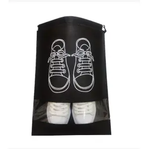 Sac depozitare incaltaminte, 27x36cm Negru